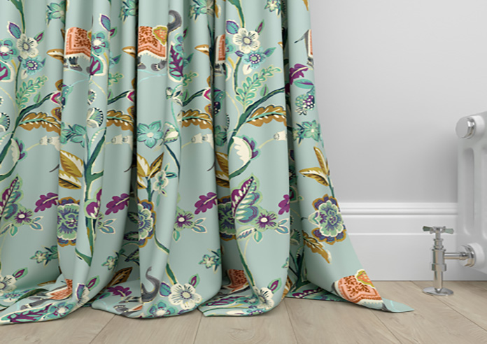 Gujarat, Vintage Blue - Made to Measure Curtain - Image 6